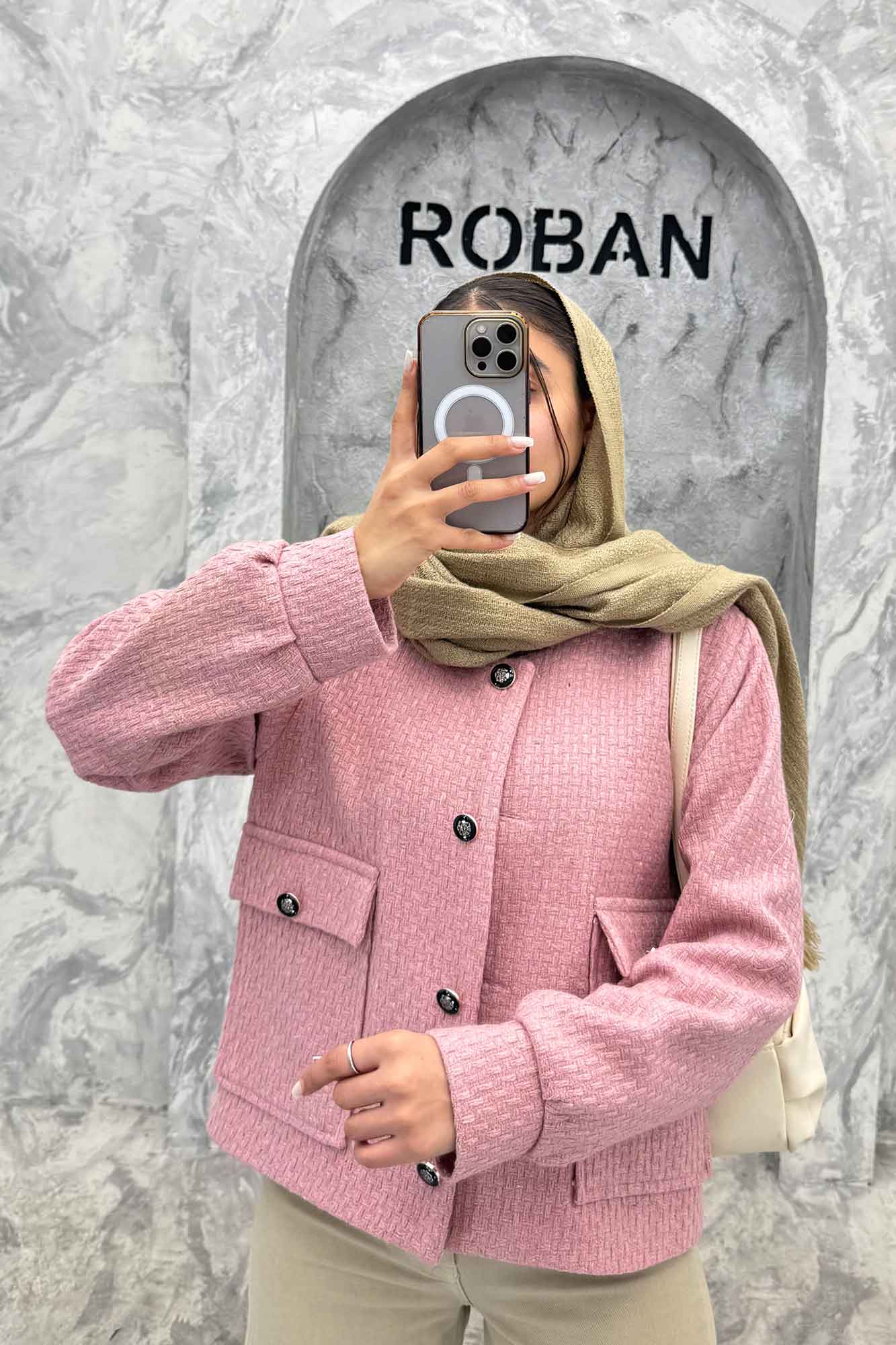 کت آستردار توییت پشمی دو جیب ژان