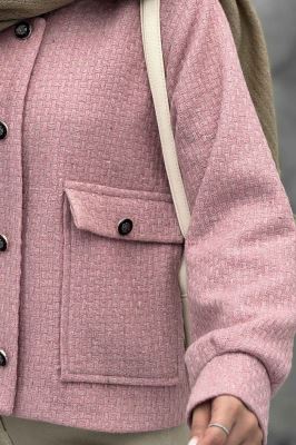 کت آستردار توییت پشمی دو جیب ژان