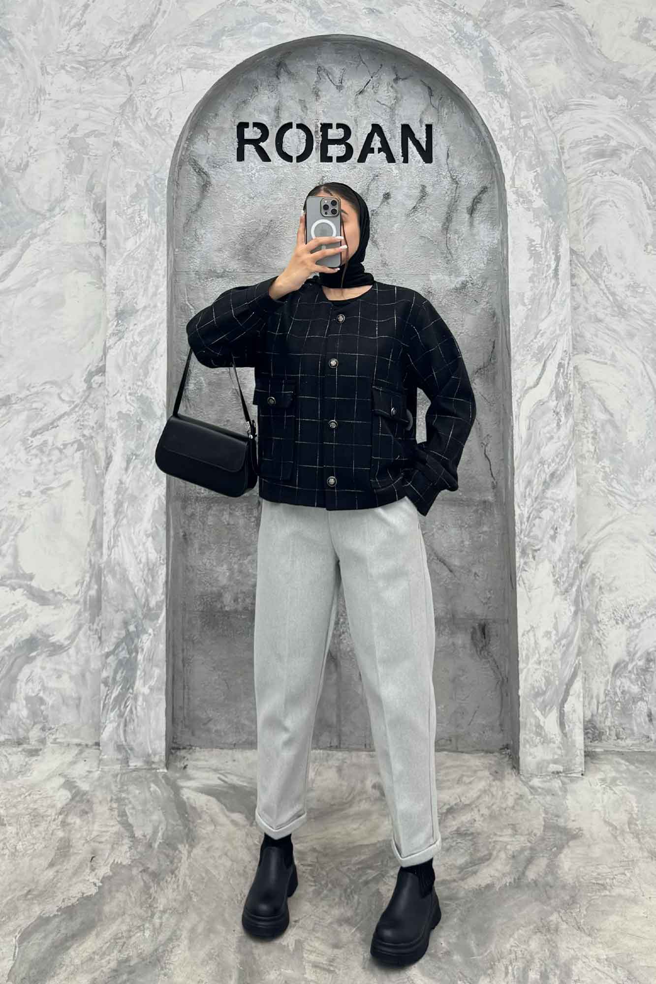 کت آستردار توییت پشمی دو جیب ژان