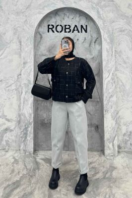 کت آستردار توییت پشمی دو جیب ژان