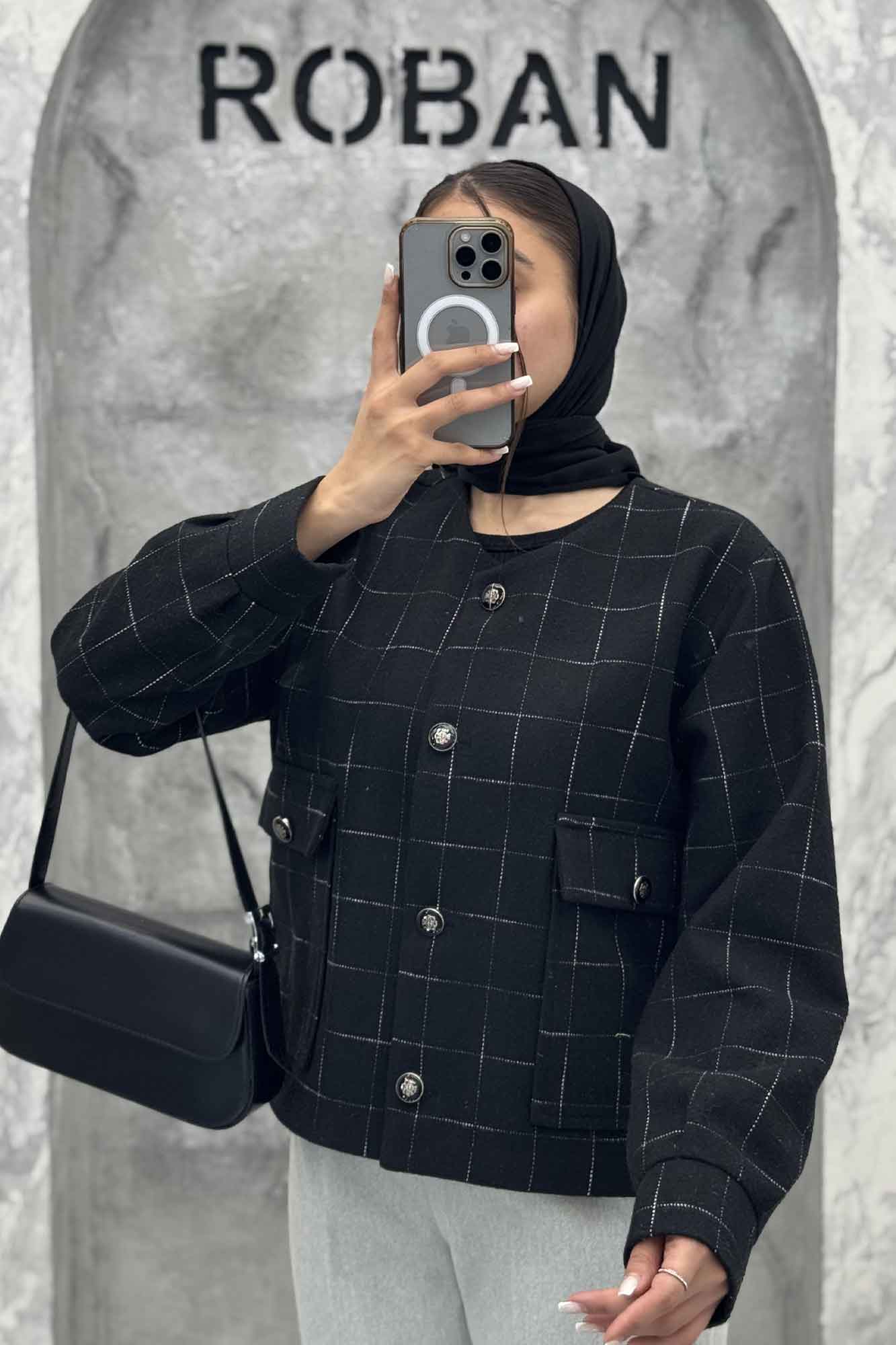 کت آستردار توییت پشمی دو جیب ژان