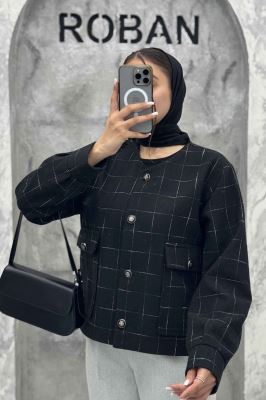 کت آستردار توییت پشمی دو جیب ژان