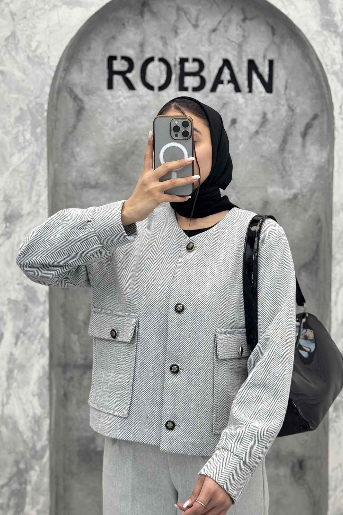 کت آستردار توییت پشمی دو جیب ژان