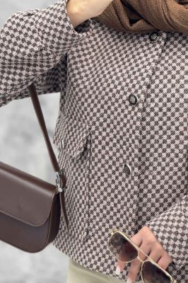 کت آستردار توییت پشمی دو جیب ژان