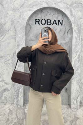 کت آستردار توییت پشمی دو جیب ژان