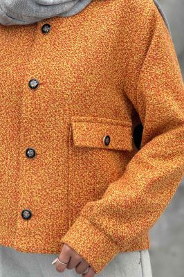 کت آستردار توییت پشمی دو جیب ژان