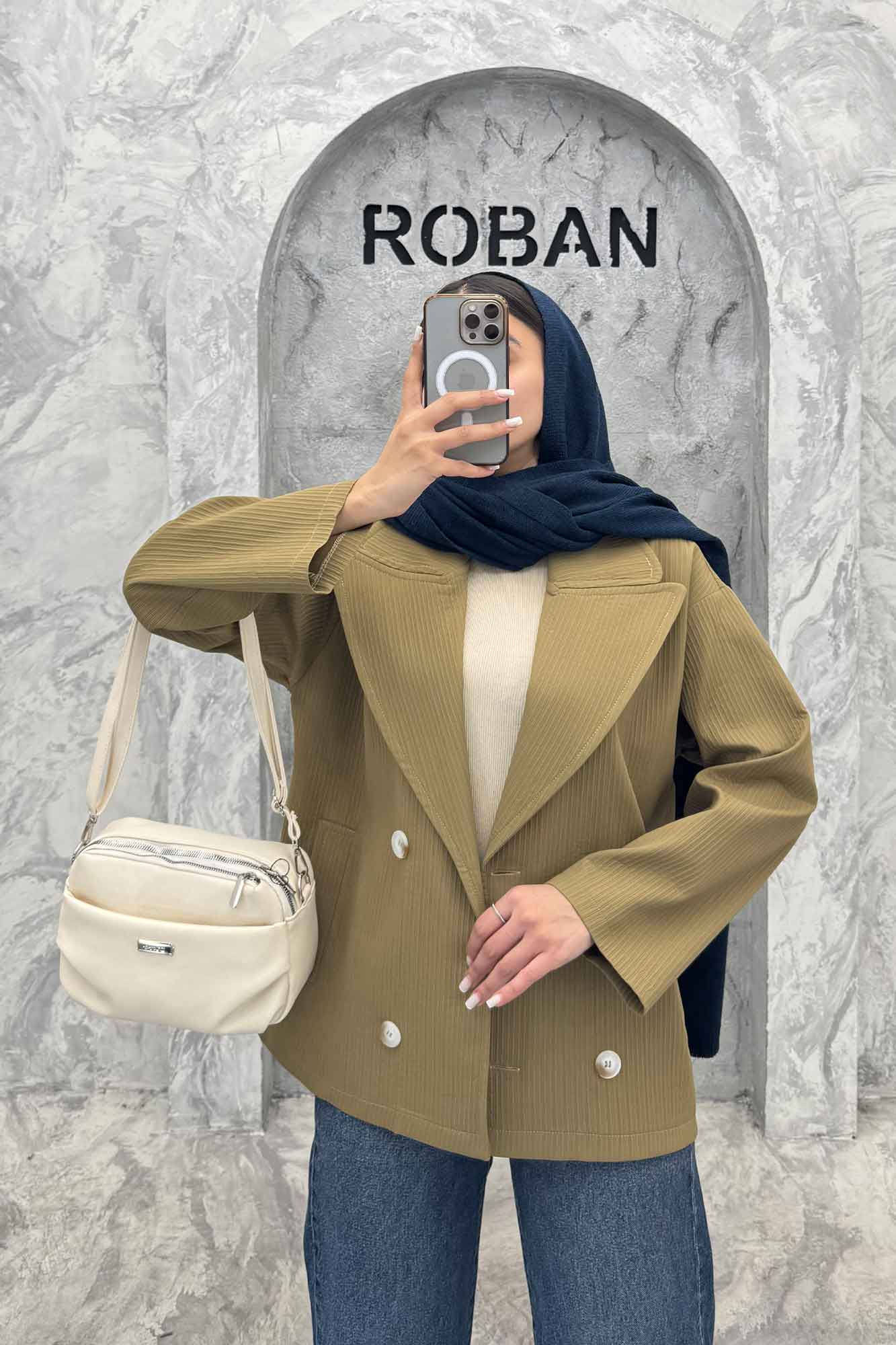 کت چهار دکمه سانتانا کرکره ای 