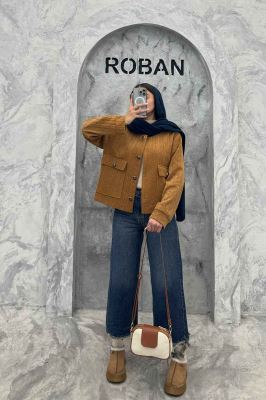 کت گپ یقه گرد آستردار والاس