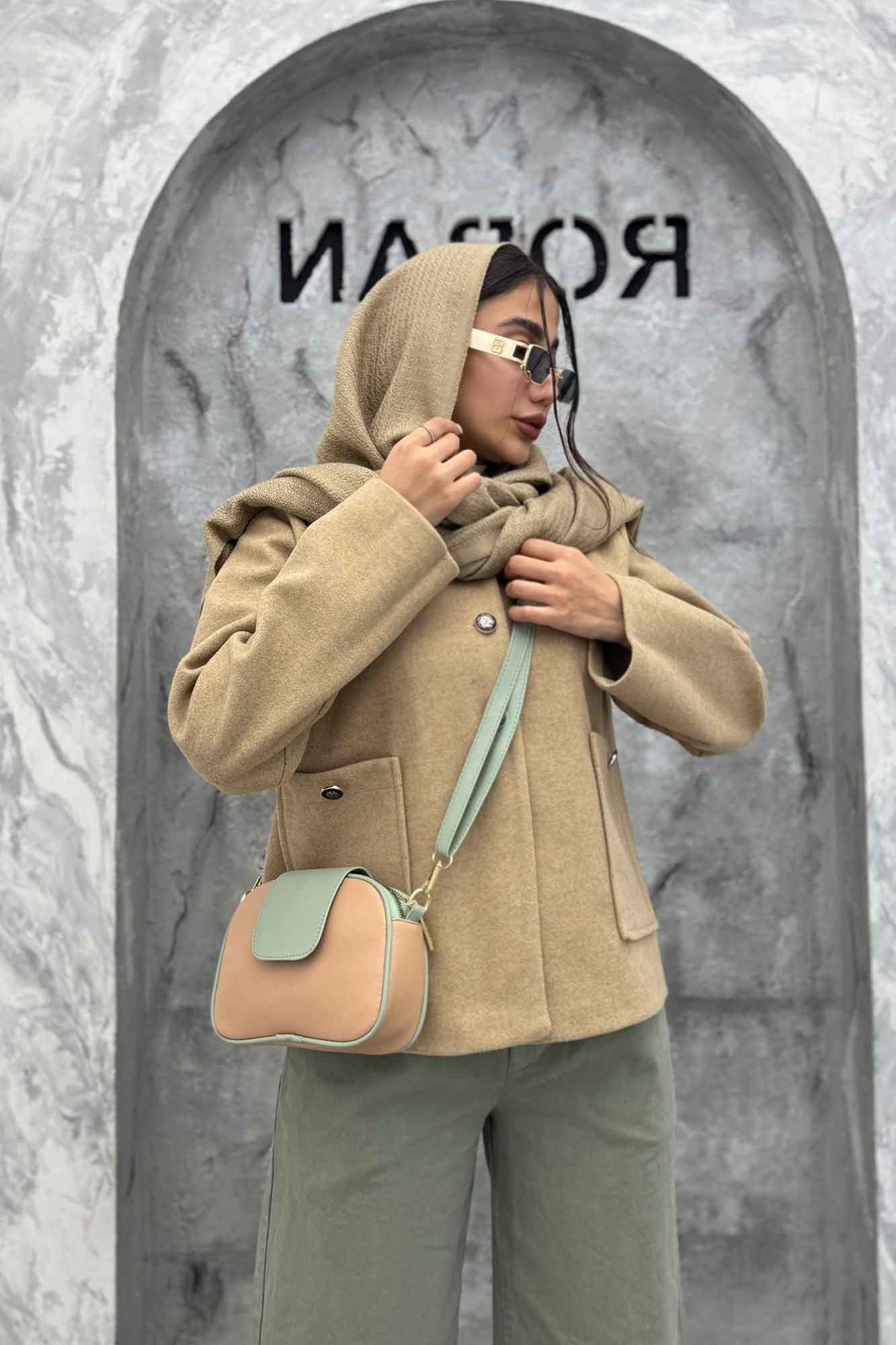 کت فوتر یقه پنج سانت سه دکمه هیلدا