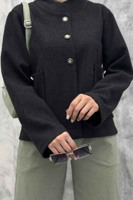 کت فوتر یقه پنج سانت سه دکمه هیلدا