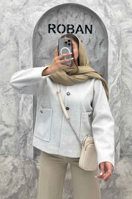 کت فوتر یقه پنج سانت سه دکمه هیلدا