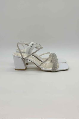 کفش مجلسی پاشنه دار بند نگینی 