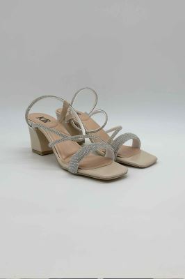 کفش مجلسی پاشنه دار بند نگینی 