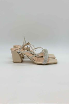 کفش مجلسی پاشنه دار بند نگینی 