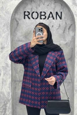 پالتو یقه انگلیسی توییت پشمی آستردار