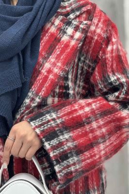 کت آستردار توییت پشمی تک دکمه توییتی