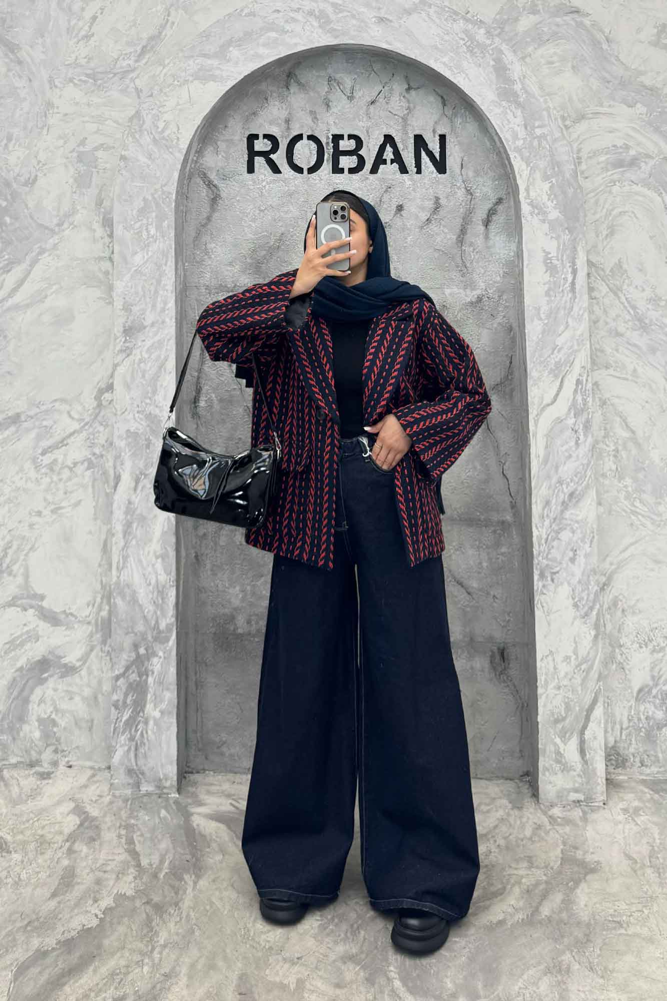 کت آستردار توییت پشمی تک دکمه توییتی