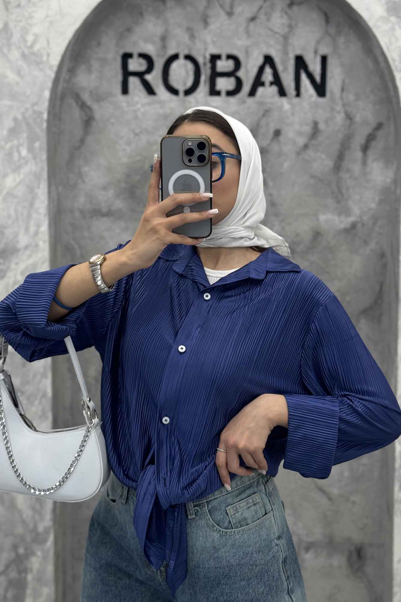 شومیز ساتن پیلیسه ساده