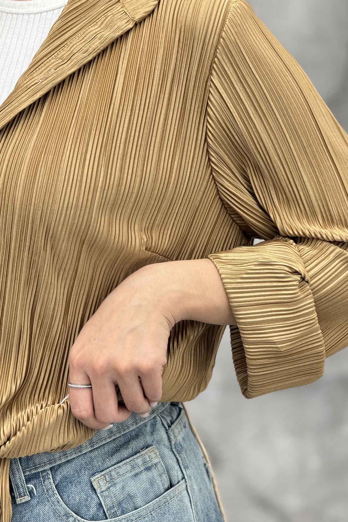 شومیز ساتن پیلیسه ساده