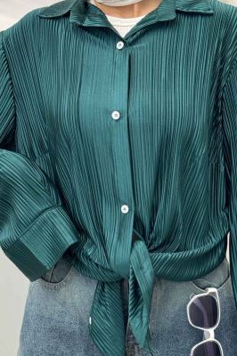 شومیز ساتن پیلیسه ساده