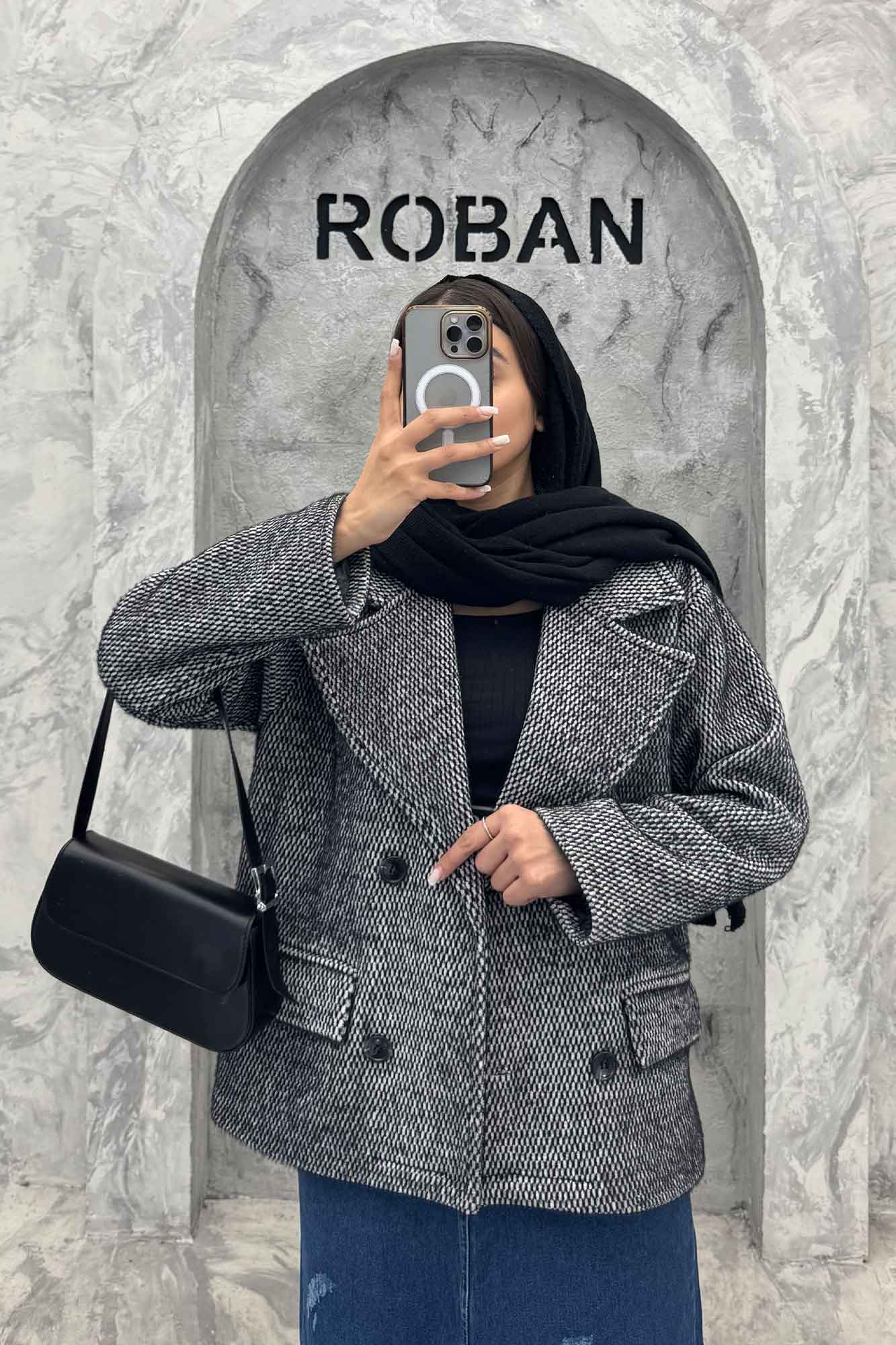 کت لمزرو آستردار 4 دکمه کارولین