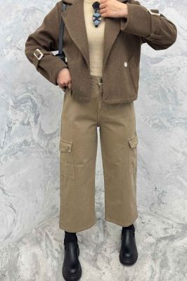 کت کراپ روناک آستین سگک دار