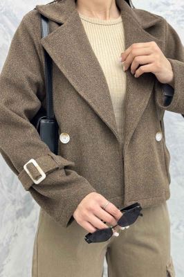 کت کراپ روناک آستین سگک دار