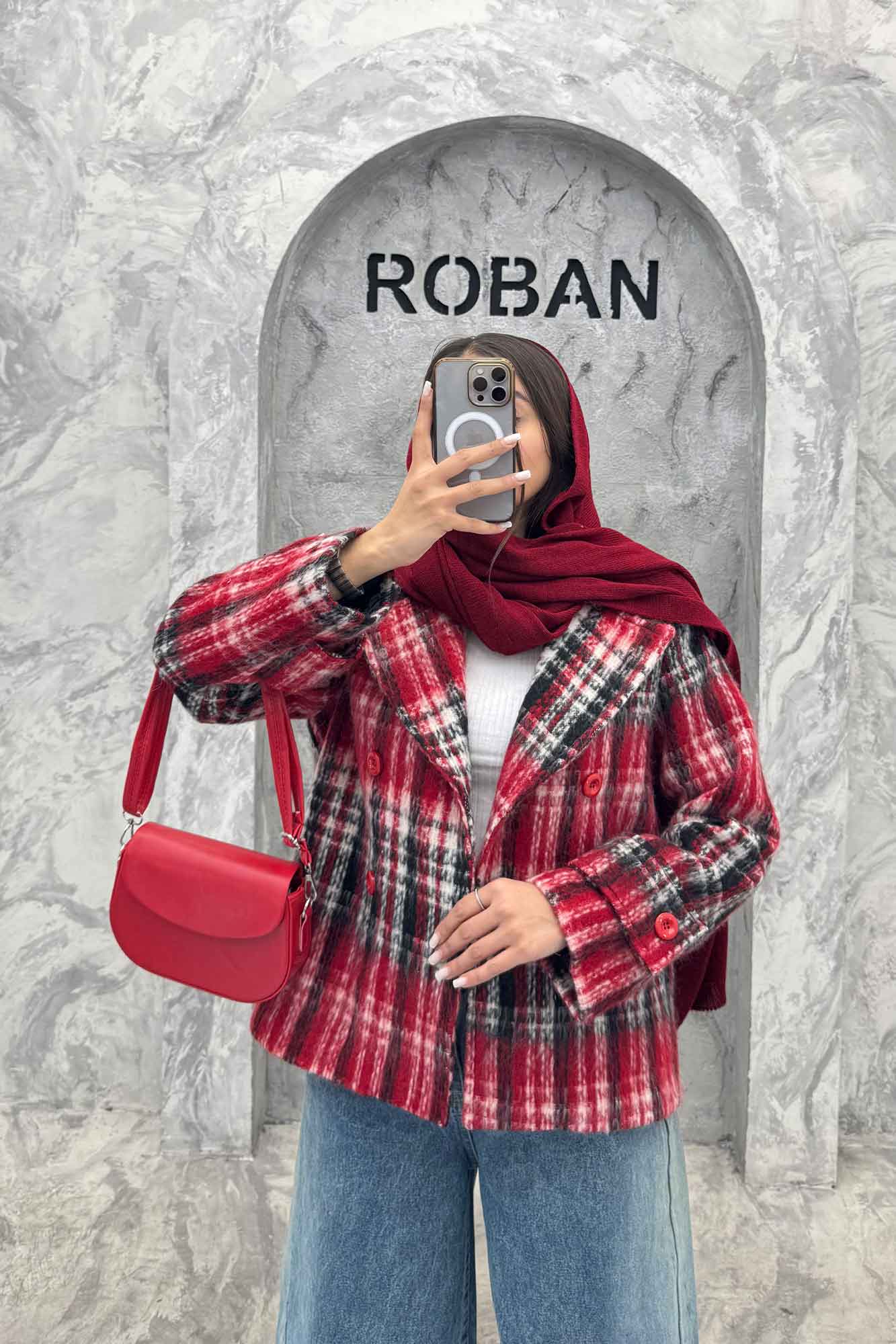 کت توییت پشمی یقه انگلیسی پهن آستردار NIL