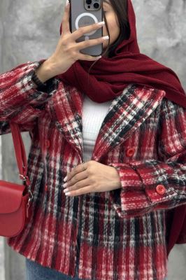 کت توییت پشمی یقه انگلیسی پهن آستردار NIL