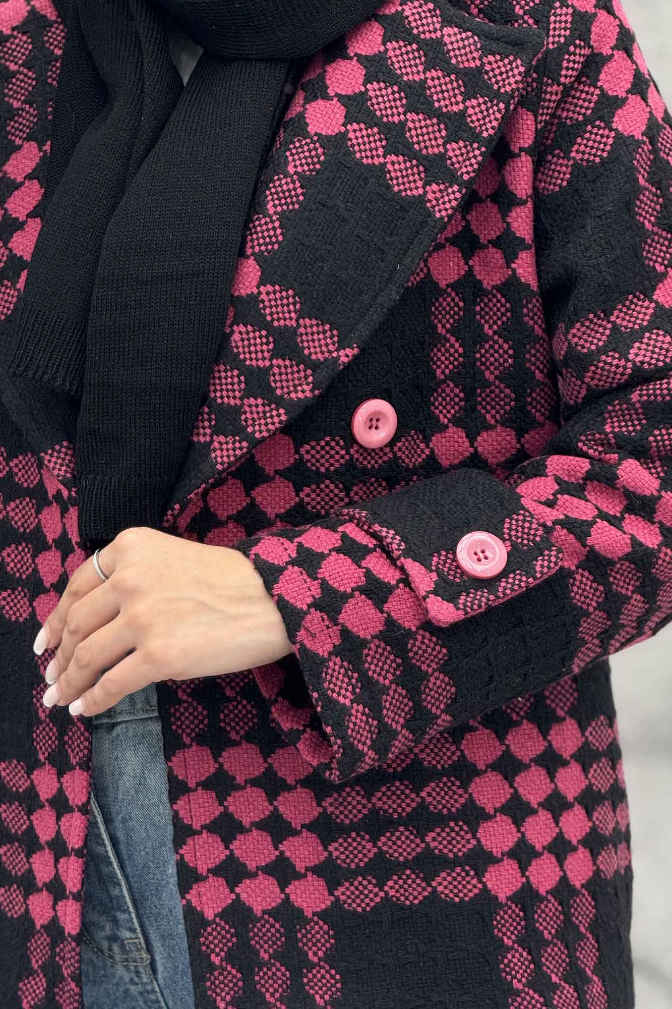 کت توییت پشمی یقه انگلیسی پهن آستردار NIL