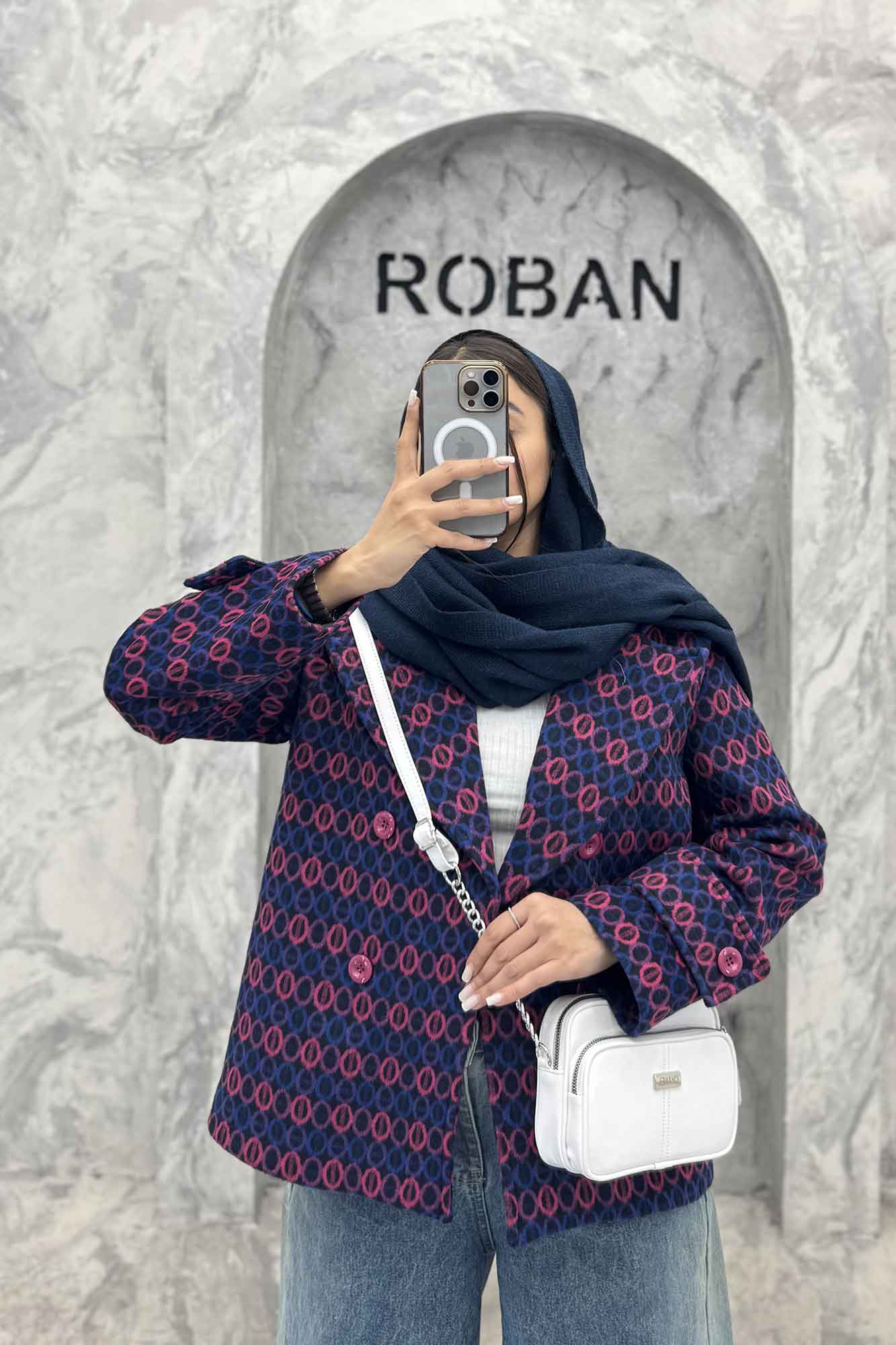 کت توییت پشمی یقه انگلیسی پهن آستردار NIL