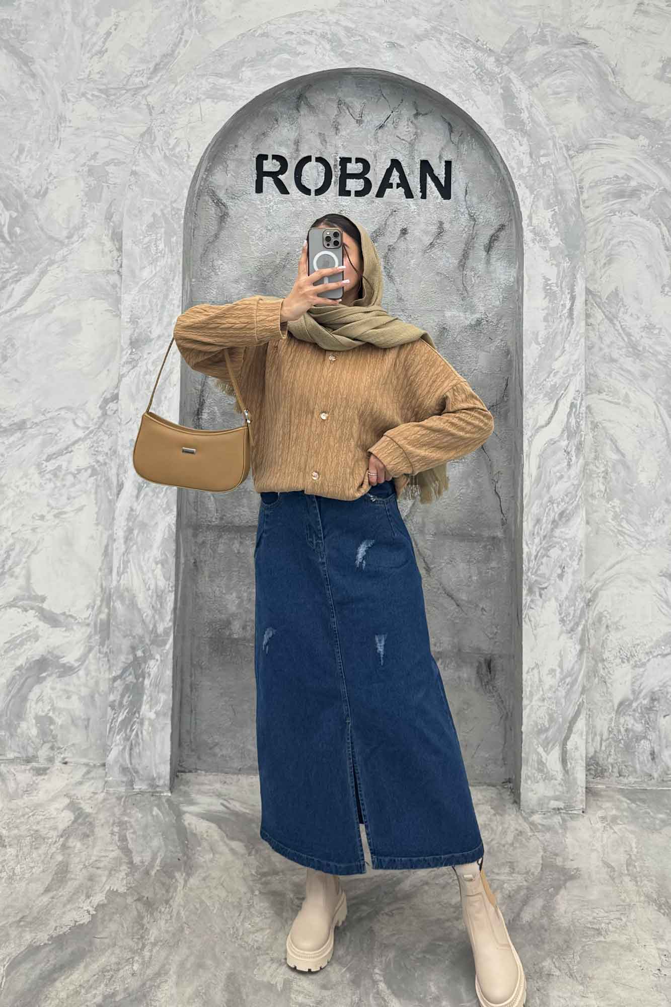 کت یقه گرد مراکشی سمن