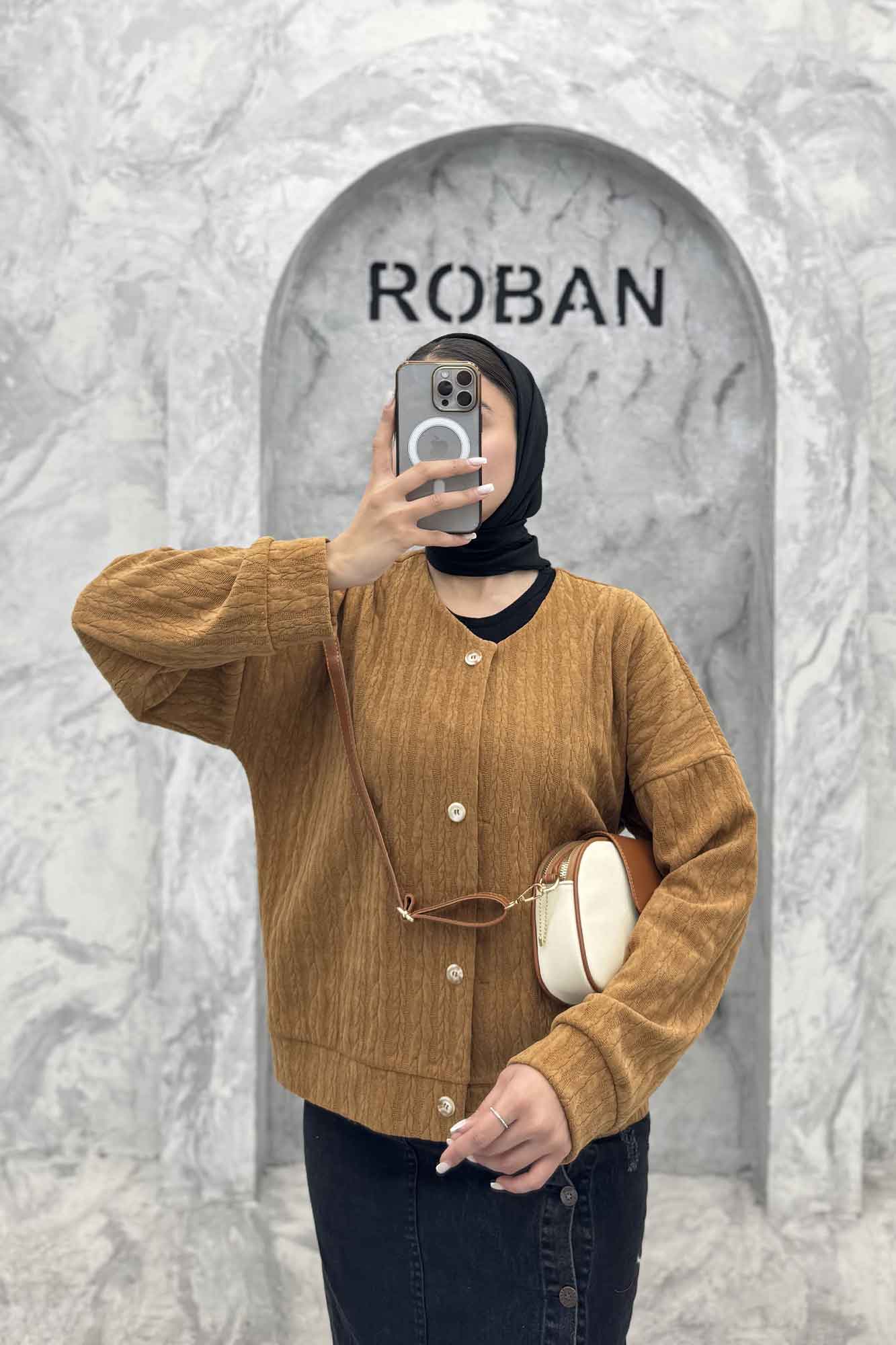 کت یقه گرد مراکشی سمن