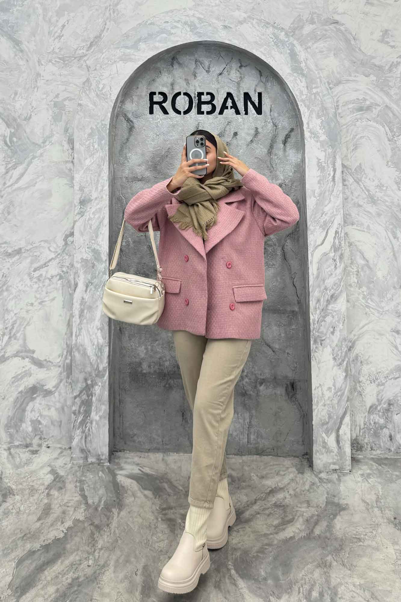 کت آستردار 4 دکمه توییت پشمی استلا