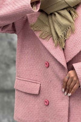 کت آستردار 4 دکمه توییت پشمی استلا