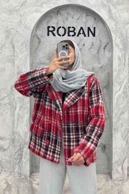 کت آستردار 4 دکمه توییت پشمی استلا