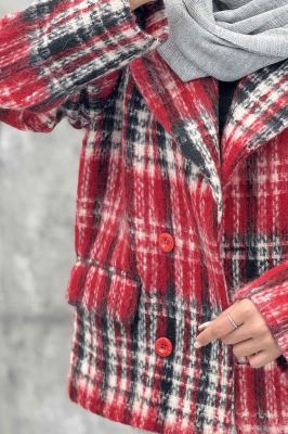 کت آستردار 4 دکمه توییت پشمی استلا