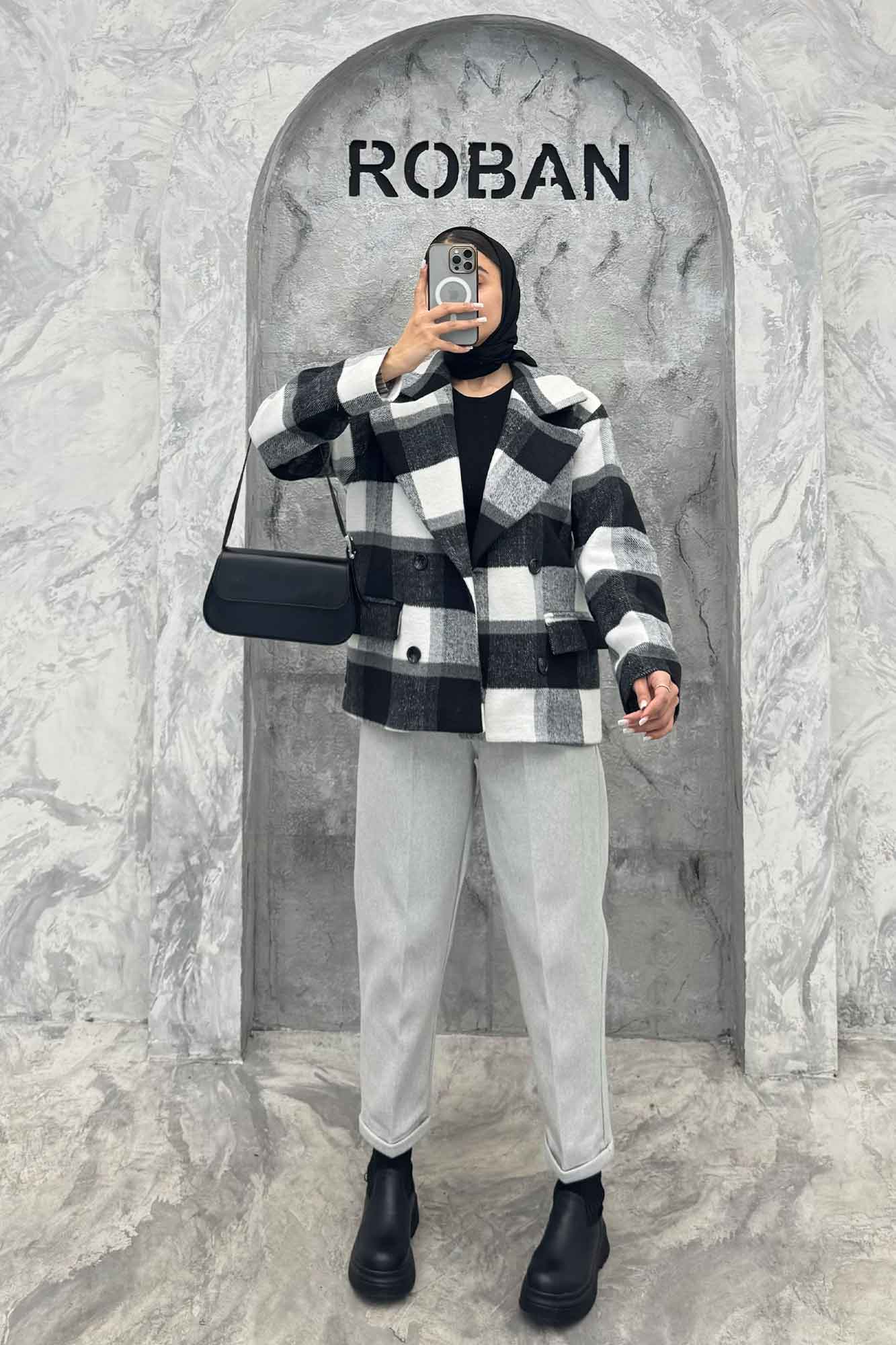 کت آستردار 4 دکمه توییت پشمی استلا