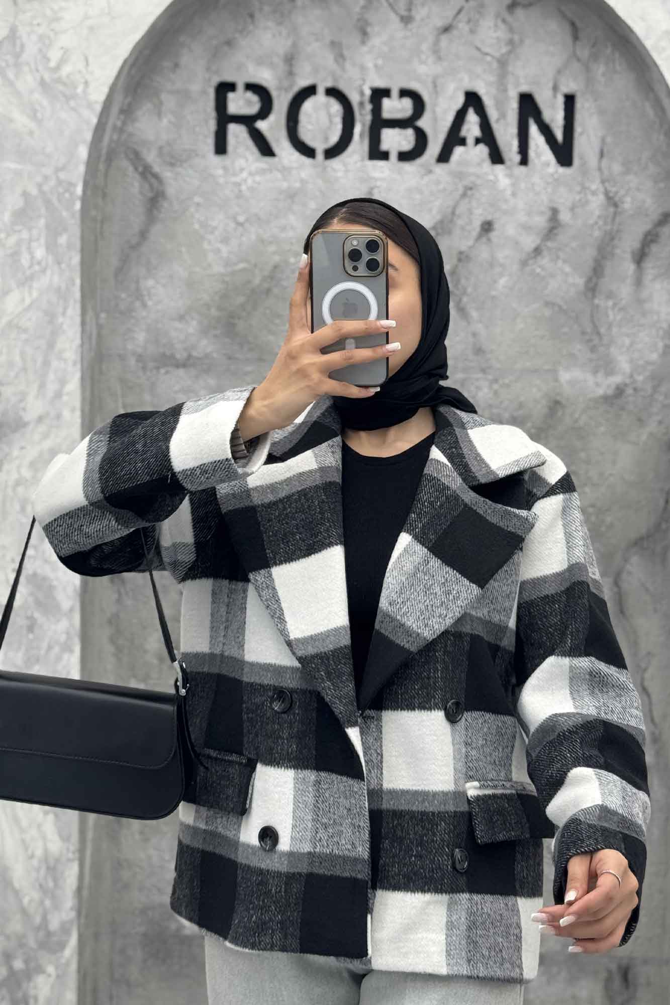 کت آستردار 4 دکمه توییت پشمی استلا