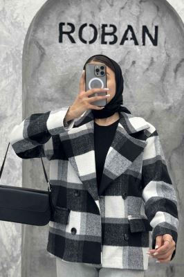 کت آستردار 4 دکمه توییت پشمی استلا