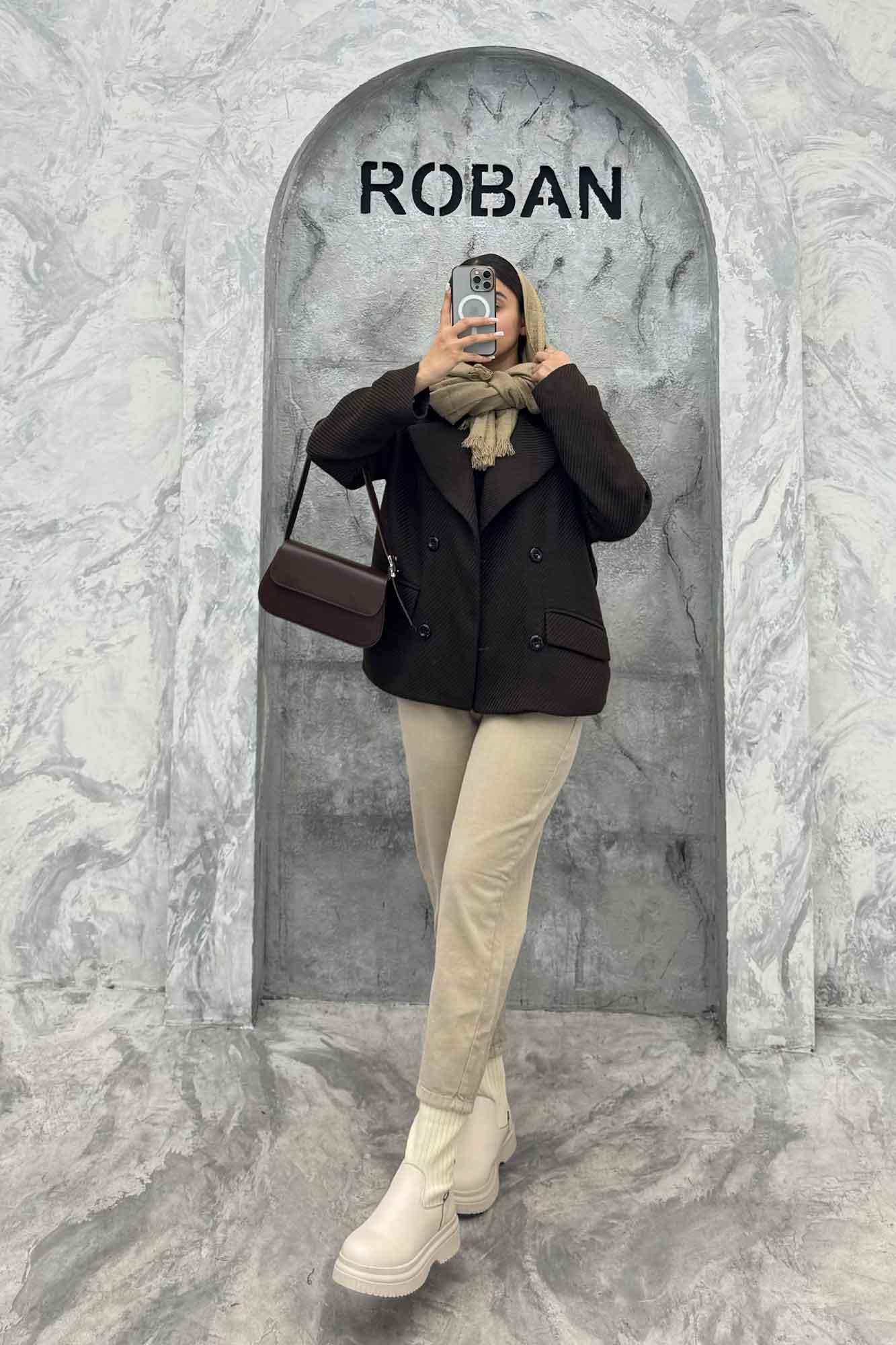 کت آستردار 4 دکمه توییت پشمی استلا