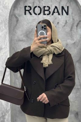 کت آستردار 4 دکمه توییت پشمی استلا