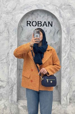 کت آستردار 4 دکمه توییت پشمی استلا