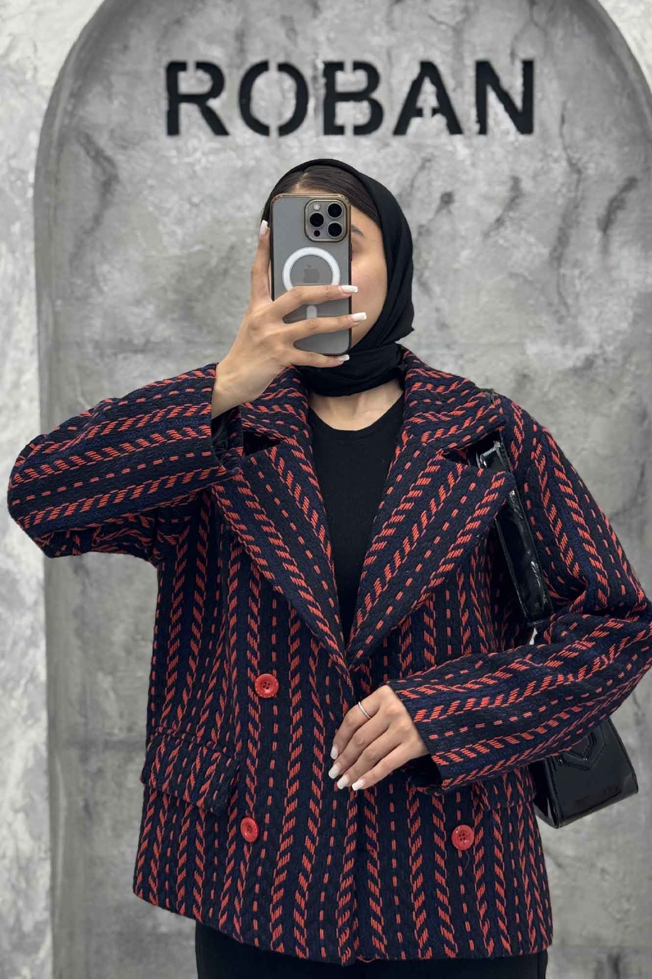 کت آستردار 4 دکمه توییت پشمی استلا