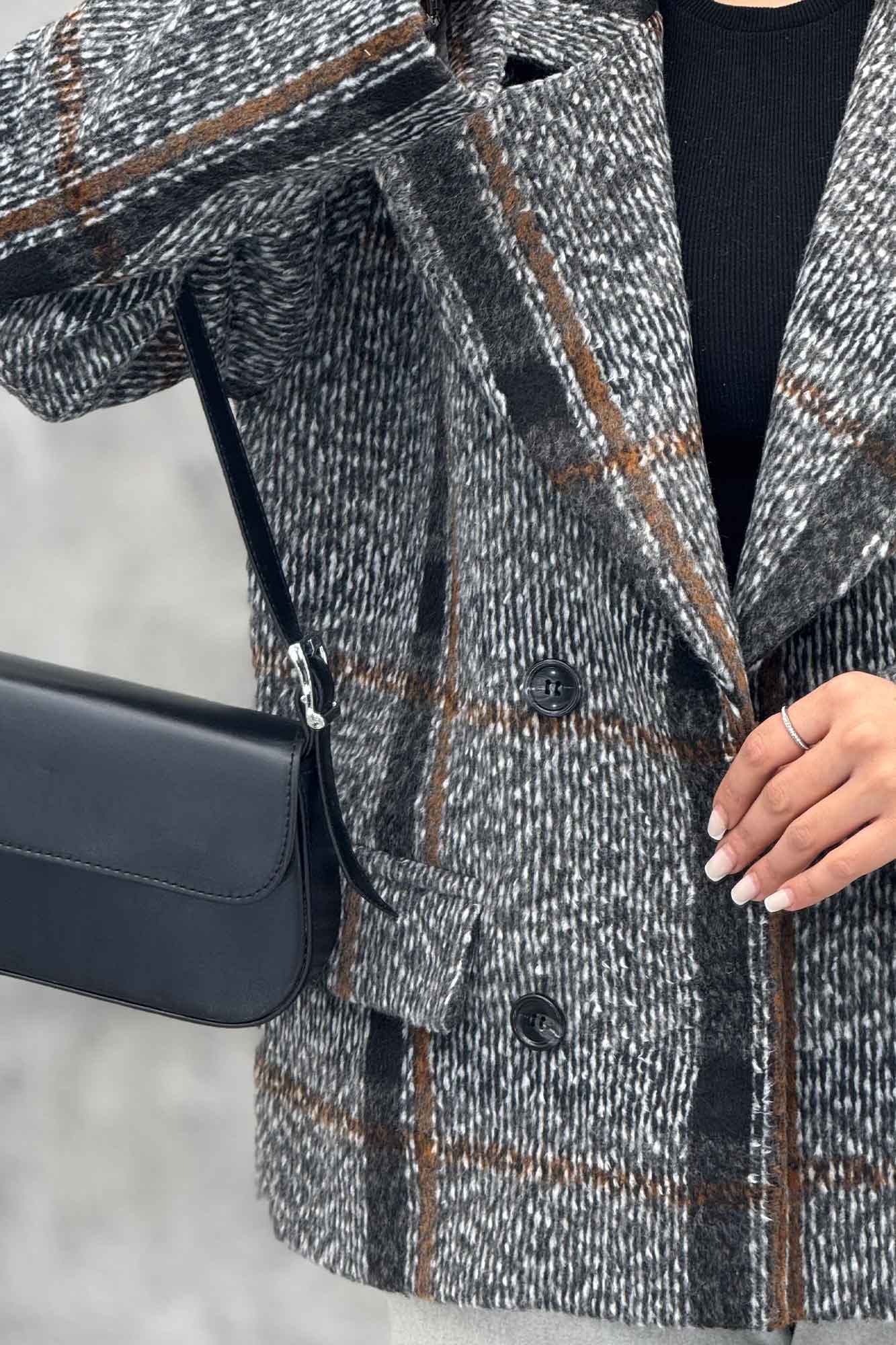 کت آستردار 4 دکمه توییت پشمی استلا