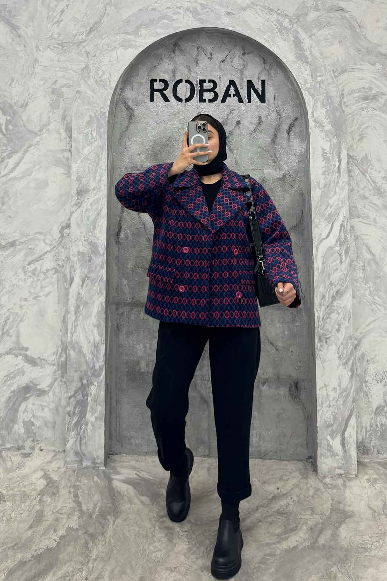 کت آستردار 4 دکمه توییت پشمی استلا