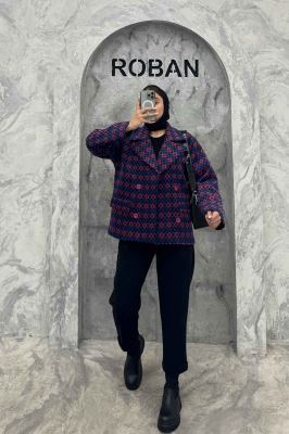 کت آستردار 4 دکمه توییت پشمی استلا