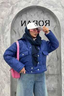 کاپشن امبوردی دکمه زاماک دو جیب پاکتی SG