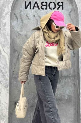 کاپشن امبوردی دکمه زاماک دو جیب پاکتی SG