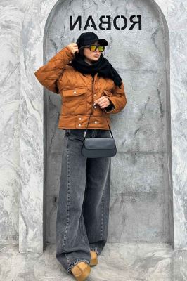 کاپشن امبوردی دکمه زاماک دو جیب پاکتی SG